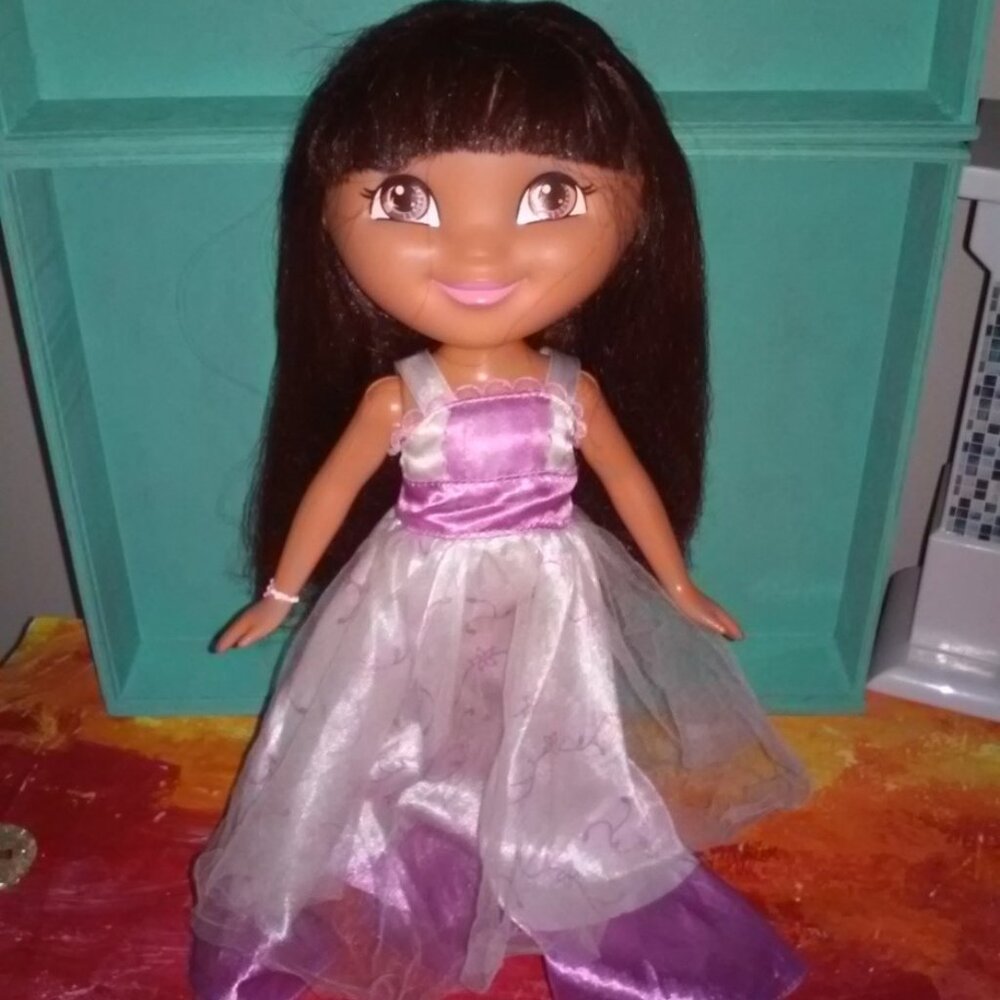 Dora the Explorer 12 in Doll Holiday Flower Girl dress